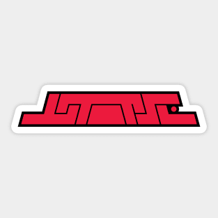 Utopic Dystopia red Sticker